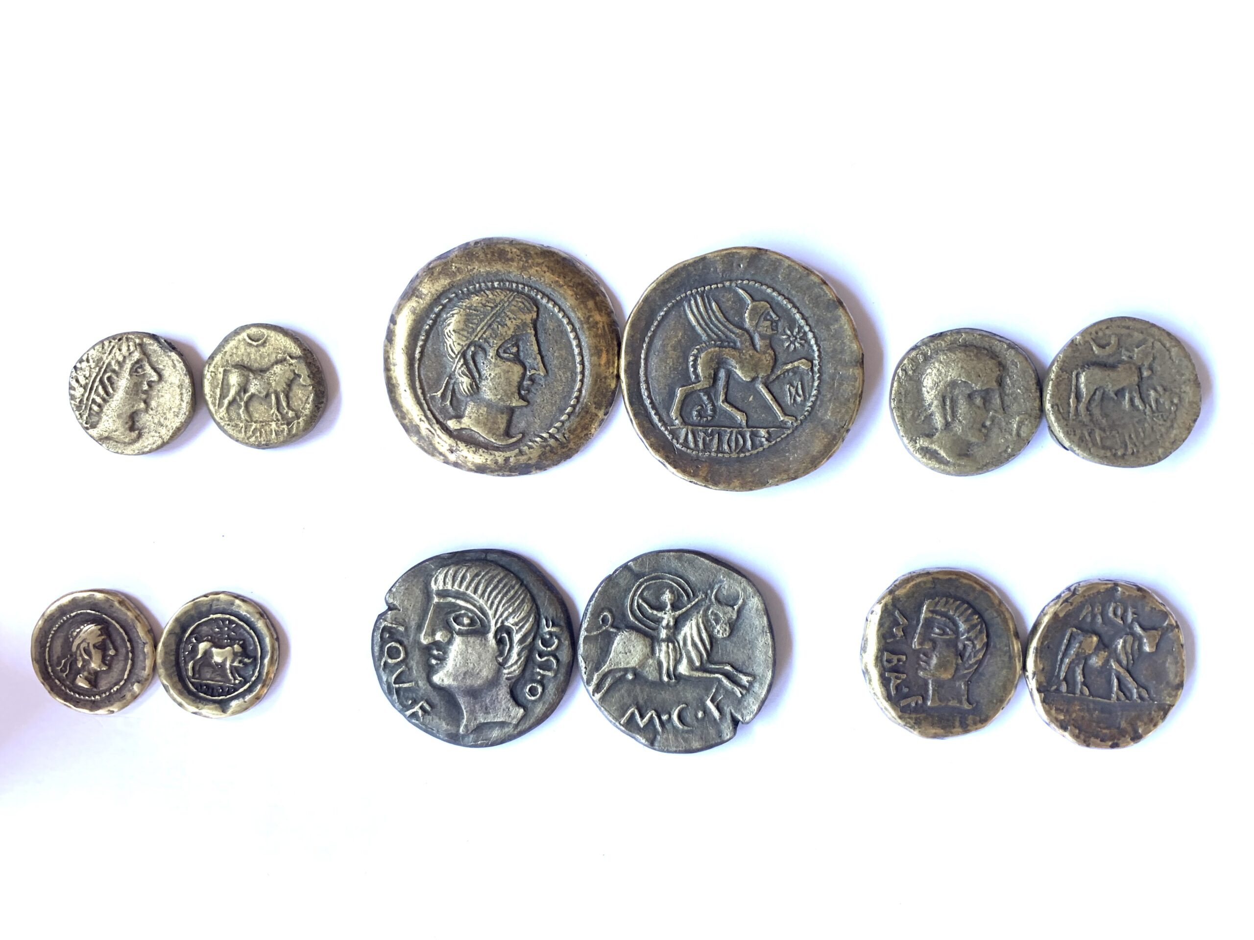 lote de 6 monedas de cástulo