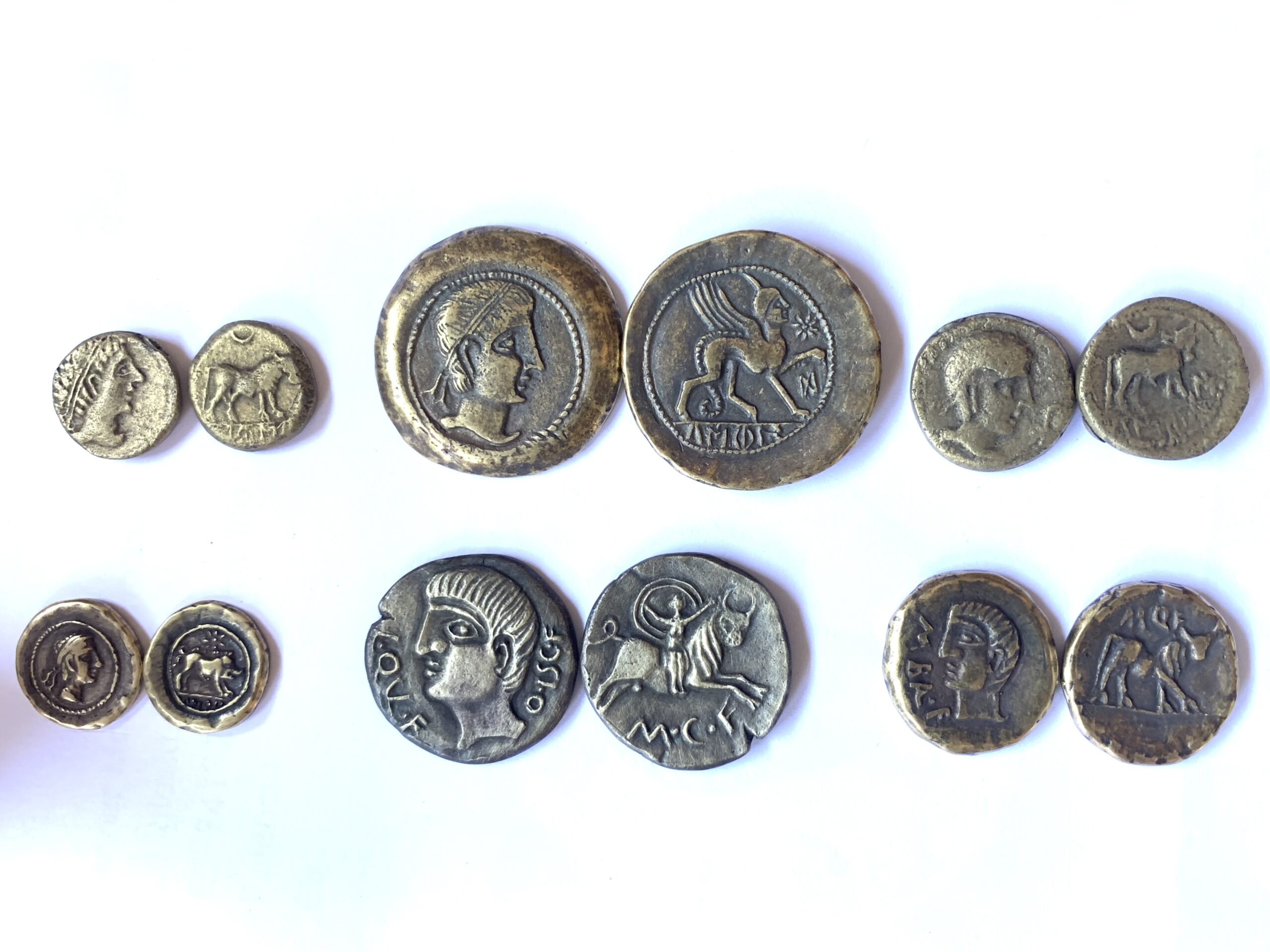 lote de 6 monedas de cástulo